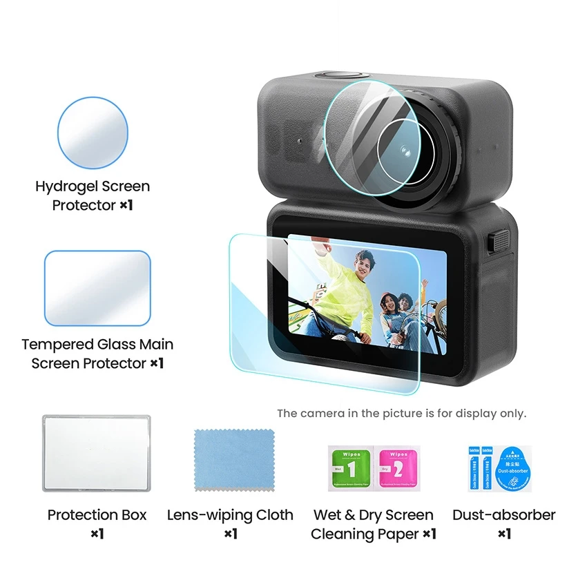 Per DJI OSMO NANO HD Protezione schermo in vetro temperato Durezza 9H Pellicola antigraffio Pollice Action Cameras Accessori