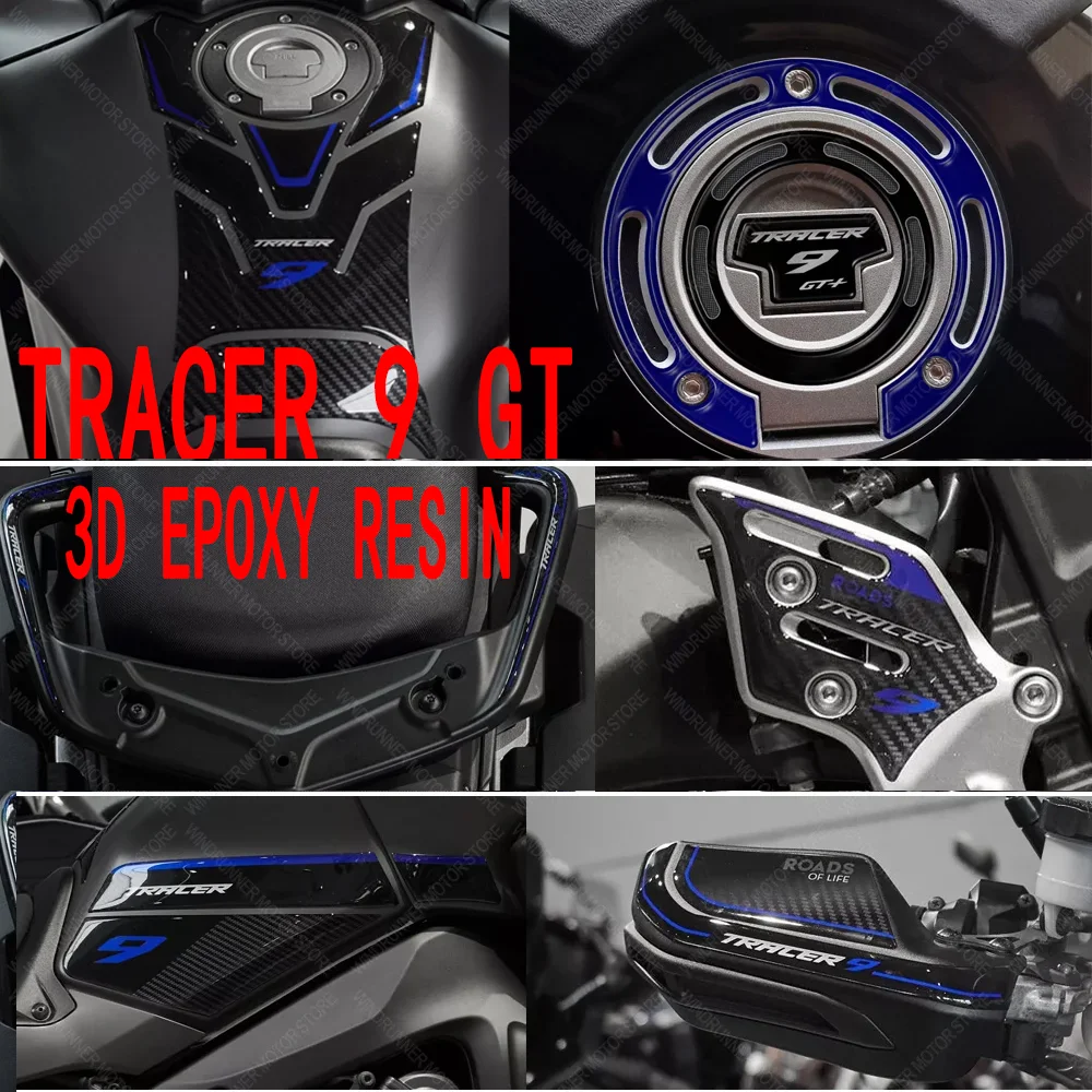 

3D Epoxy Resin Protective Sticker Motorcycle Accessories Waterproof Protective Tank Pad Sticker Kit For Tracer 9 GT