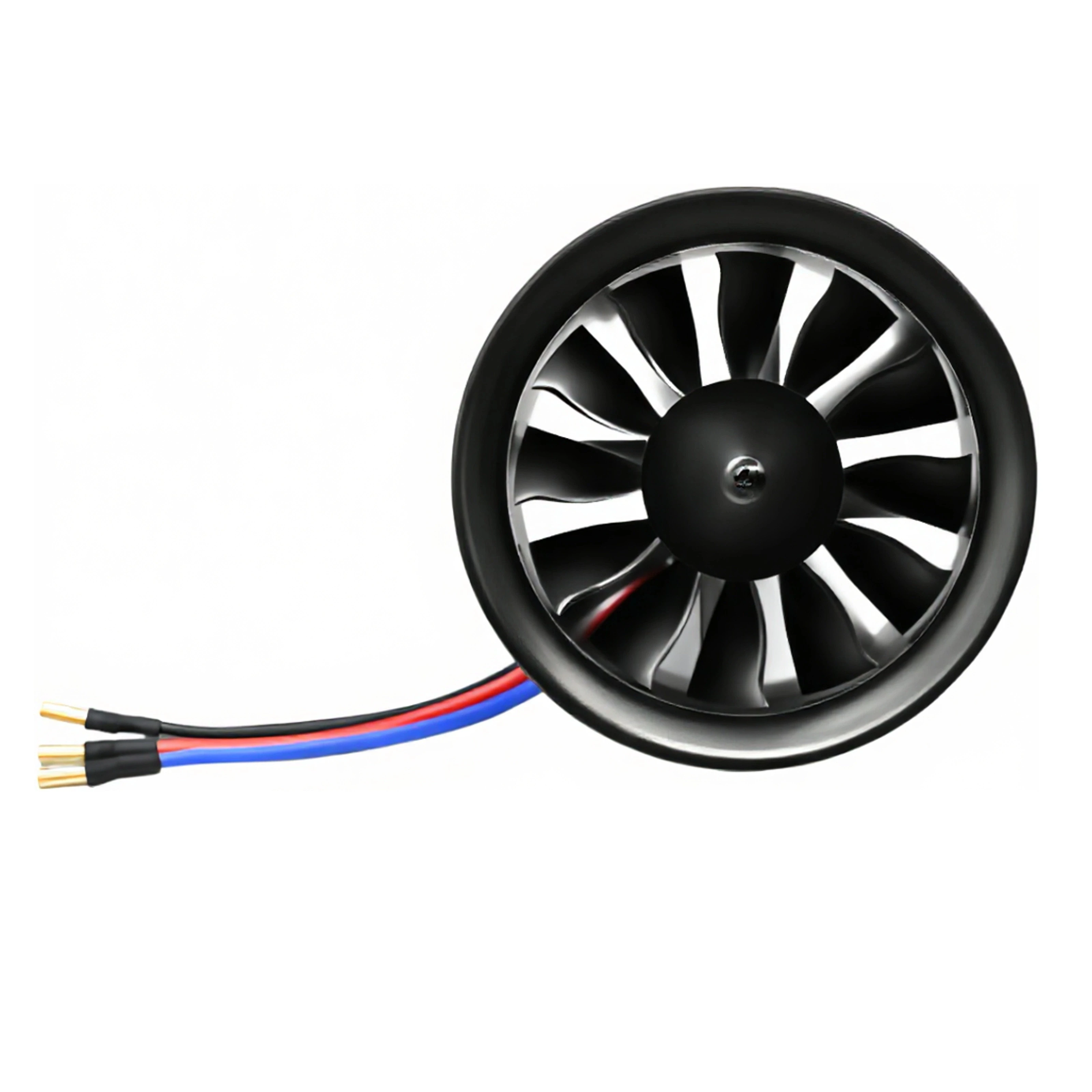 Ventilador canalizado de 12 lâminas EDF de 90 mm com motor sem escova RC 1450KV com controlador de velocidade elétrico 120A ESC 3-6S para avião a jato RC
