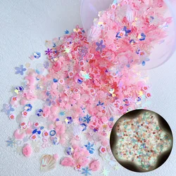 10g Multiple Style Flowers Butterfly Nail Art Sequins Luminous Ultra-thin Shell Leaf Nail Decorations Handmade DIY Nail Designs