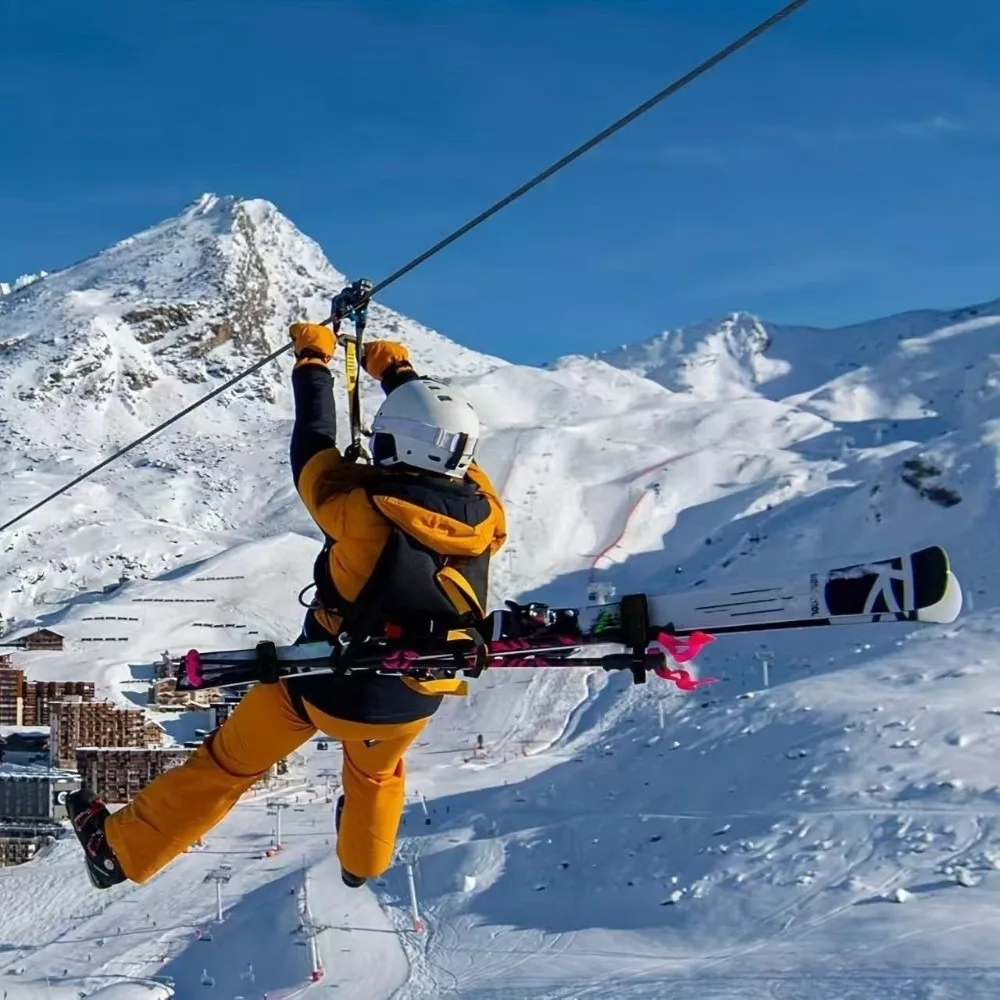 Adjustable Ski Pole Carrying Strap Nylon Ant-Slip Pad Adjustable Ski Pole Strap Fixed Strap Sponge Plastic