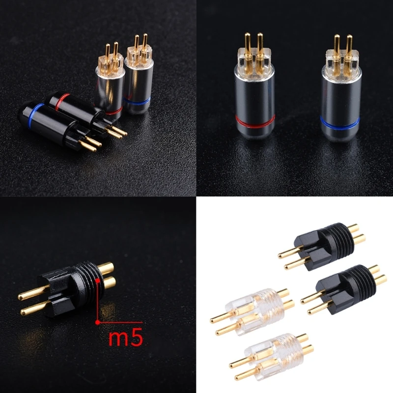 45BB 10 chiếc Pin mạ vàng 0,78mm DIY Cáp nghe 2Pin Nhà 0,78Pin có khe cắm