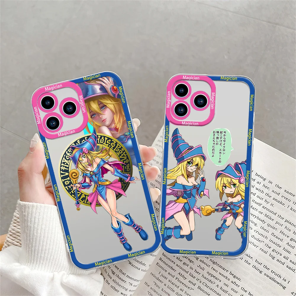 Cute D-Dark M-Magician G-Girl Phone Case for iPhone 12 11 13 14 15 16 Max Pro Plus Transparent Bezel Shell