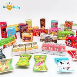 1:12 Miniature Dollhouse Supermarket Mini Food Biscuit Bread Cake Pretend Play Snacks Model for Doll Kitchen Accessories Toy