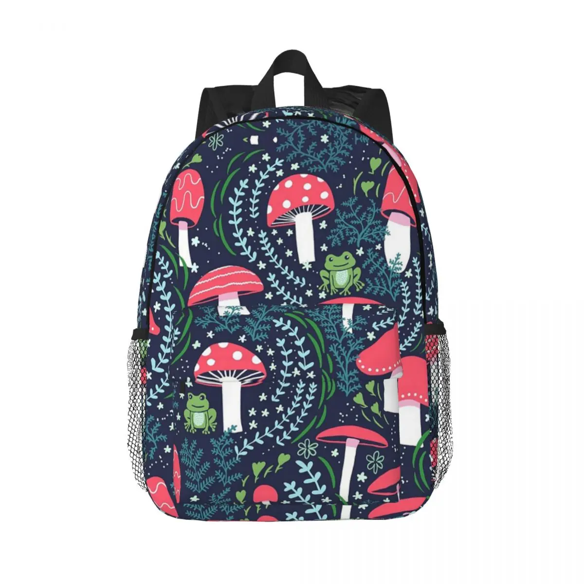 Mushrooms, Toadstools And Frogs Backpacks Teenager Bookbag Fashion Students School Bags Laptop Rucksack Shoulder Bag