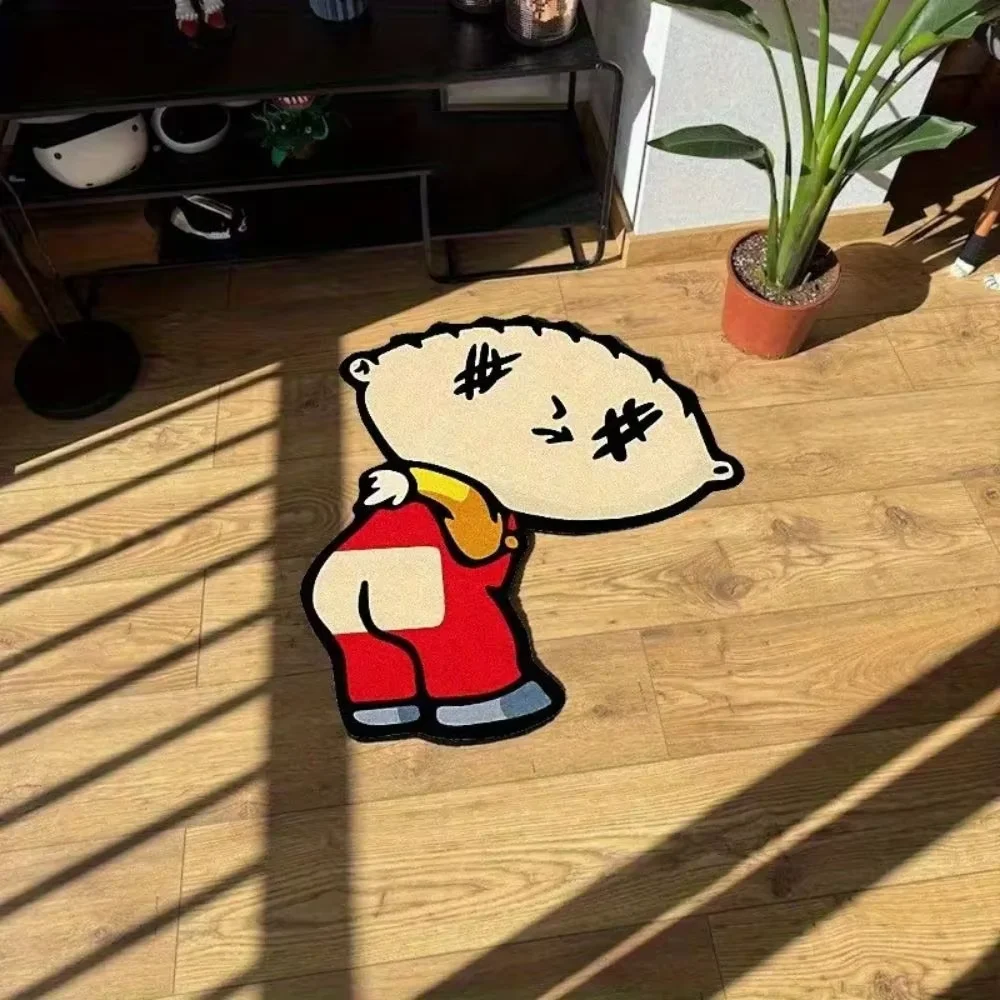 VIKAMA Cute Cartoon Character Rug - Slip-Resistant And Easy To Clean Bedroom Bedside Rug, Entrance Floor Mat, Home Decoration