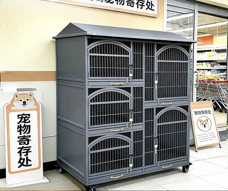 Stainless steel multi-layer supermarket scenic spot intelligent locker storage dog cage