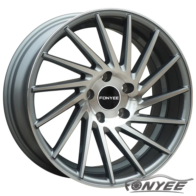 F99589 Fonyee Modified Design 17 inch 7.5 8.5j 4X100 4X114.3 5X100 Quality Matte Black Silver Mag Alloy Passenger Car Wheel Rims