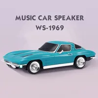 WS-1969 Wireless Bluetooth Computer Speaker Classic Car Shaped with Subwoofer TF Card U Disk FM Radio AUX TWS car shaped speaker