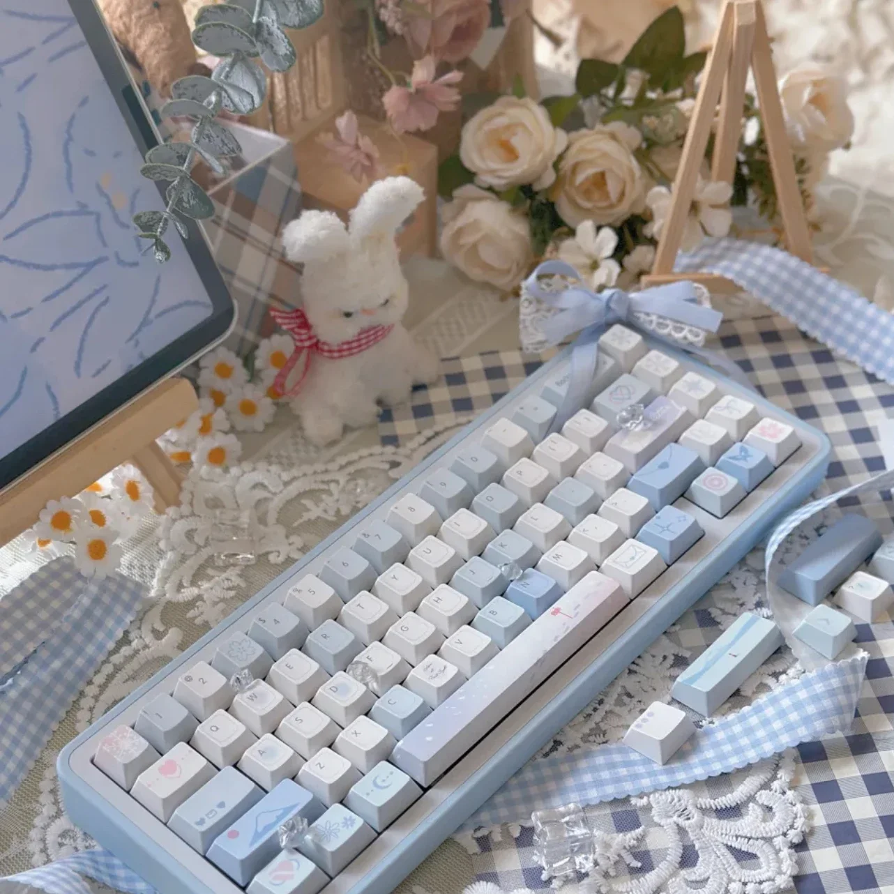 Kasugi Puppy Original 95/118 Tombol Sublimasi Mechanical Keyboard Keycaps