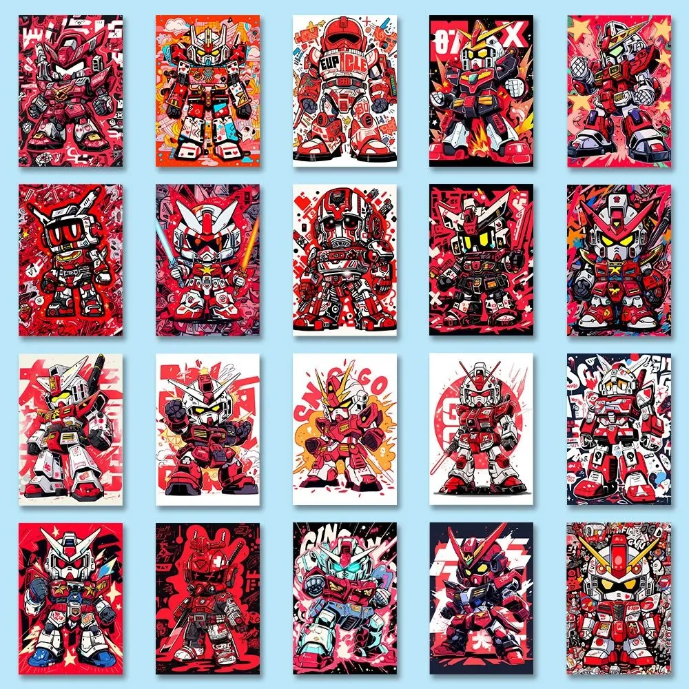 10/30/54pcs Anime GUNDAM Graffiti Stickers Waterproof Cool Kids Cartoon Decal DIY Skateboard Motorcycle Laptop Vinyl Sticker Toy