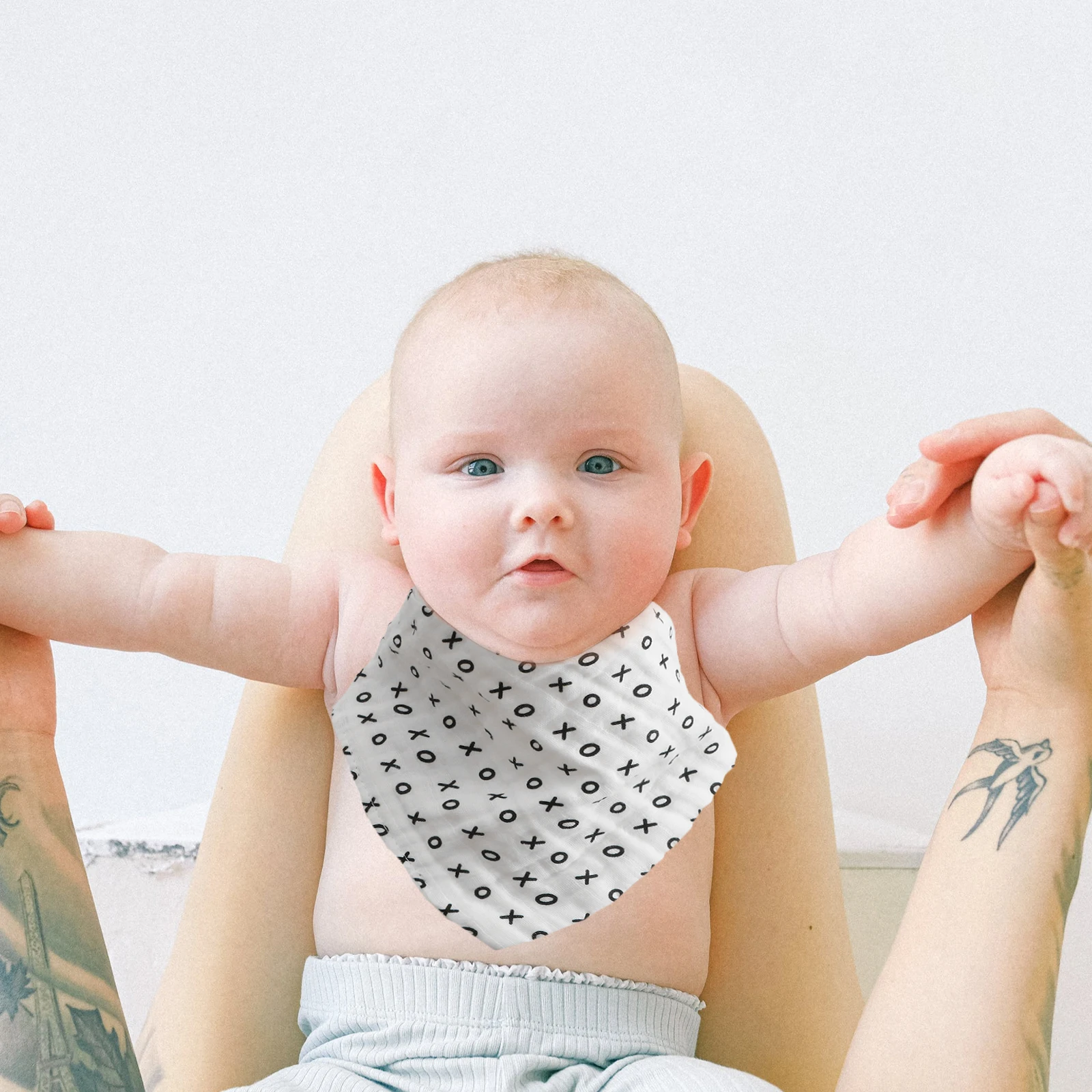 

2pcs Baby Bibs Cotton Skin-Friendly Water-Absorbent Durable Newborn Drool Towels Easy Clean Nursing Burp Cloth For Infant Kids