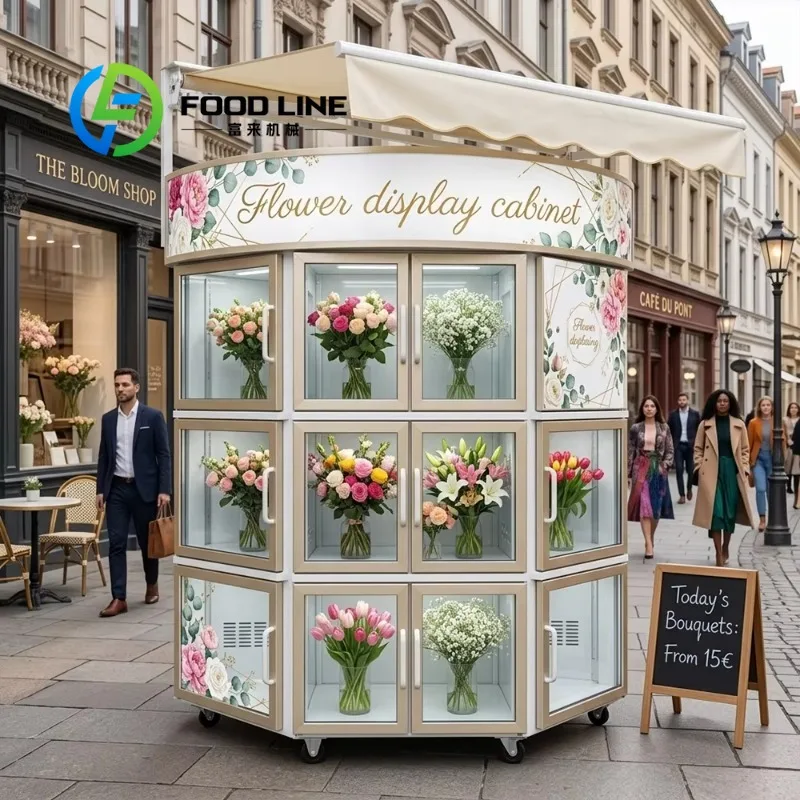 Plug‑and‑Play Flower Self‑Vending Machine Simple Installation Stable Running Refrigerated Bouquet Automatic Sales For Hotel