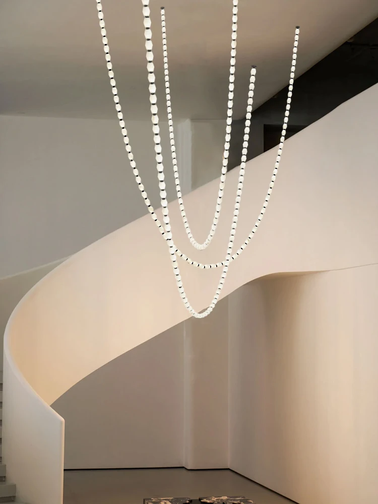 Upgrade Your Home With Our Exquisite10M DIY Marble Strap Dimming LED Chandelier Crafted From Natural Alabaster Dimming Function