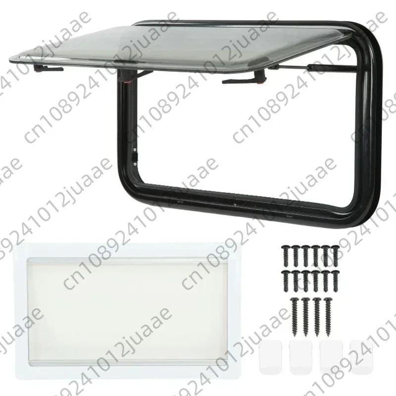 700x400mm RV Push Out Window with Screen Sunshade Double Layer Acrylic Glass for Campers Trailers Motorhomes new.