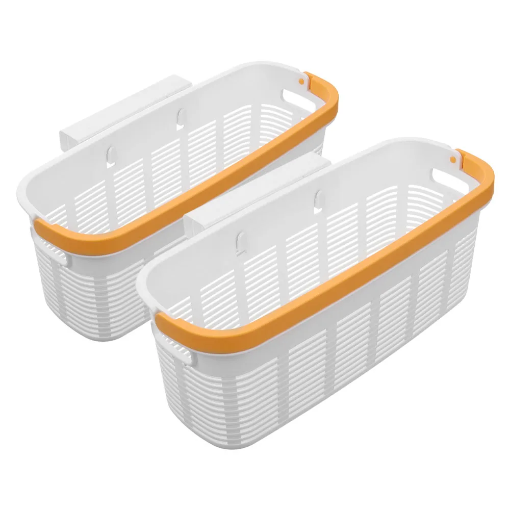 

2pcs Storage Baskets Plastic Foldable Bedside Shelves for Dormitory Hanging ganizer Large Capacity Fits Bunk Beds