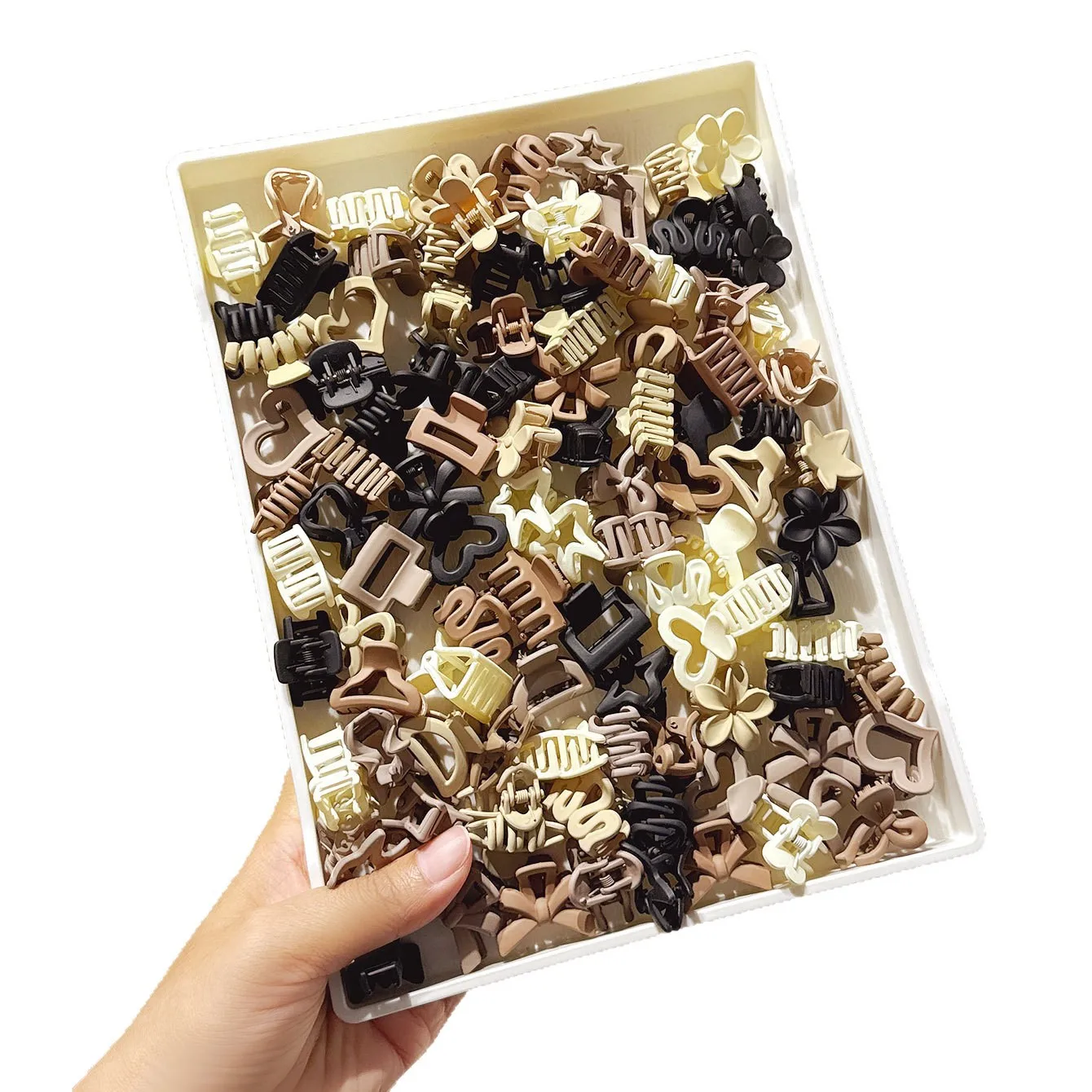 10/20/30pcs Beige Mixed Pack Small Clips, Cute Girl Accessories - Perfect for Daily Use, Special Occasions, or Travel Gifts view 6