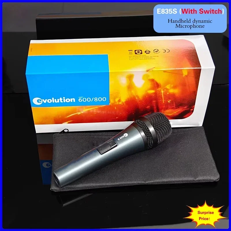 

Новый динамический проводной микрофон серии Evolution 800 E835S для домашней записи, прямых трансляций, караоке и социальных аудиосистем