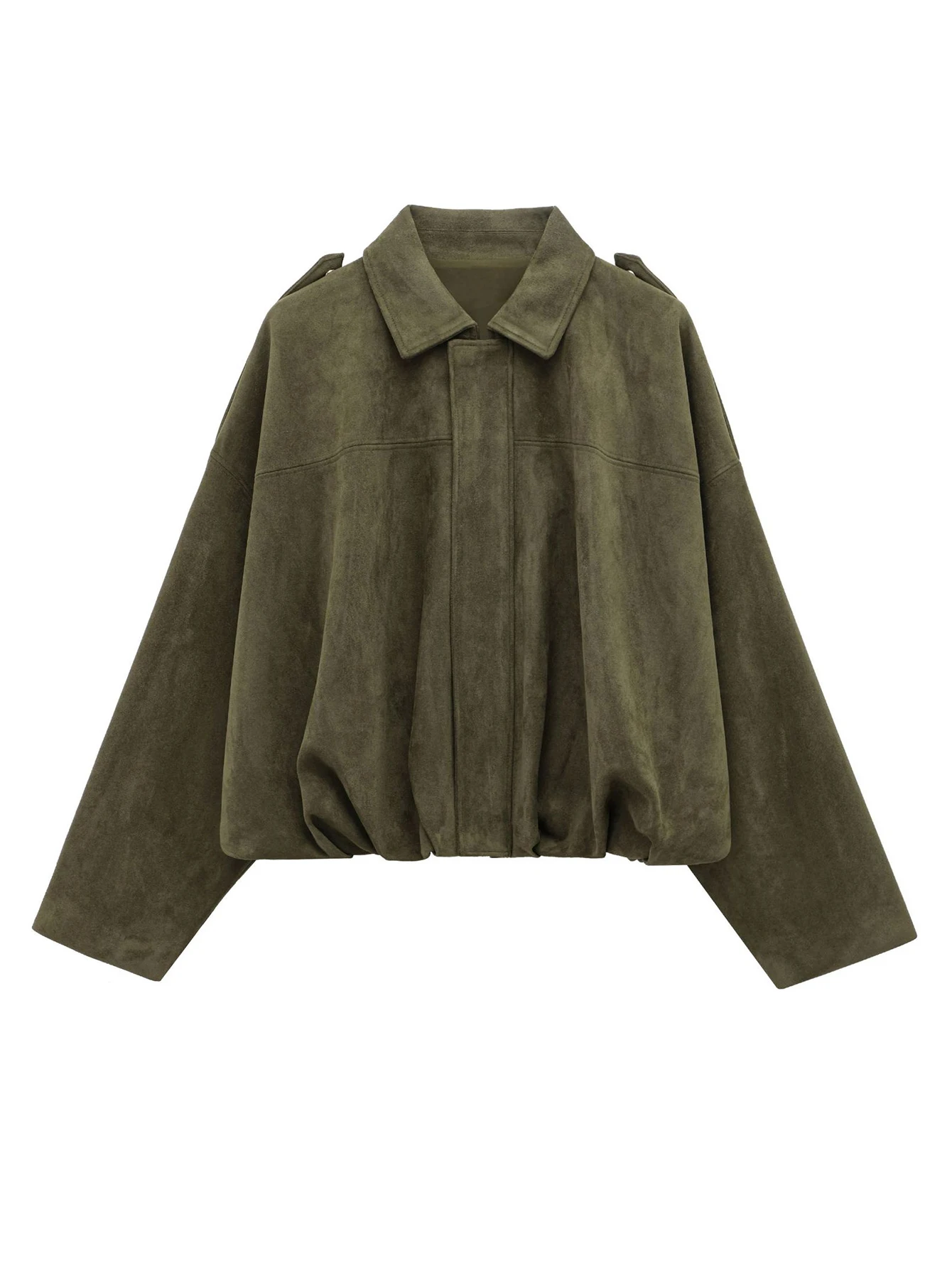 

Women's Long Sleeve Zipper Jacket Autumn Fashion Solid Color Shirt Collar Daily Basic Style Casual Outerwear