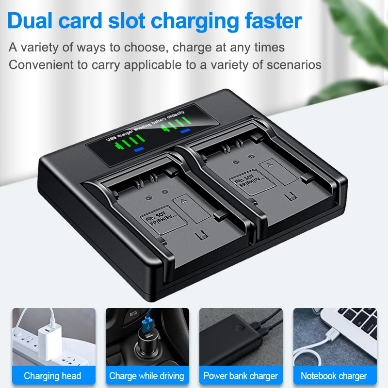 

HQIX for Sony FDR-AX30 AXP35 AX40 AX45 AX100E AX700 AXP55 AX60 HXR-NX80 PXW-Z90 DEV-50 30 Camera NP-FV70 Dual Charger Battery