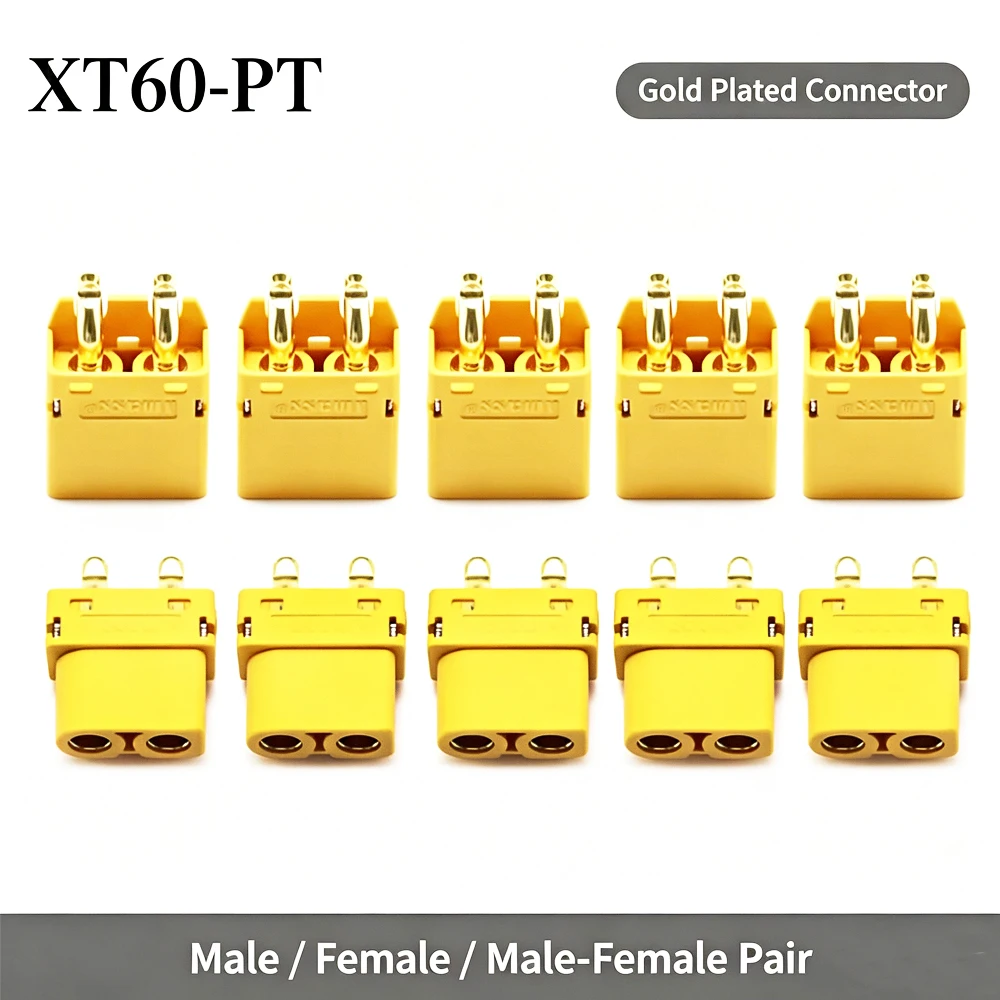 XT60 PT Gold Plated Connector Male Female XT60PT Plug For RC Lipo Battery Drone Car Boat Model Power Connector
