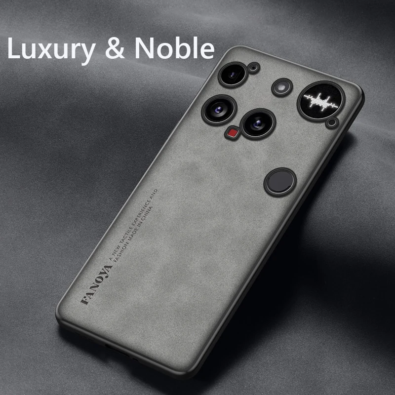 Custodia in pelle di lusso retrò in pelle per niente telefono 3 NothingPhone3 5G Custodia morbida in silicone opaco antiurto