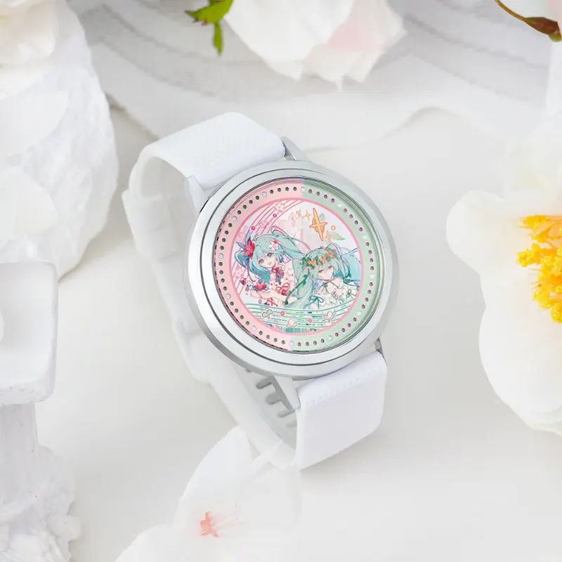 アニメ初音ミク電子時計かわいいキャラクターパターンダイヤル学生時計女の子の誕生日プレゼント