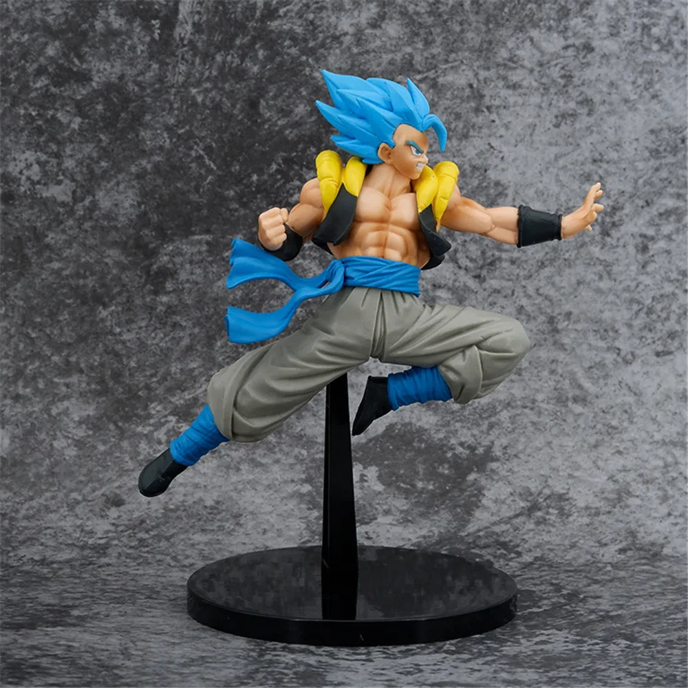 22cm Dragon Ball Z Anime Figures Blue Gogeta Super Sapiyan PVC Action Figurine Statue Model Collectible Doll Toys Gifts