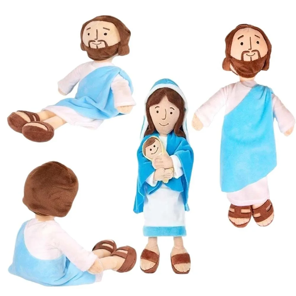 Decorazione bambola educativa Cristo divano religioso decorazione peluche cuscino peluche Gesù bambola di peluche Vergine Maria