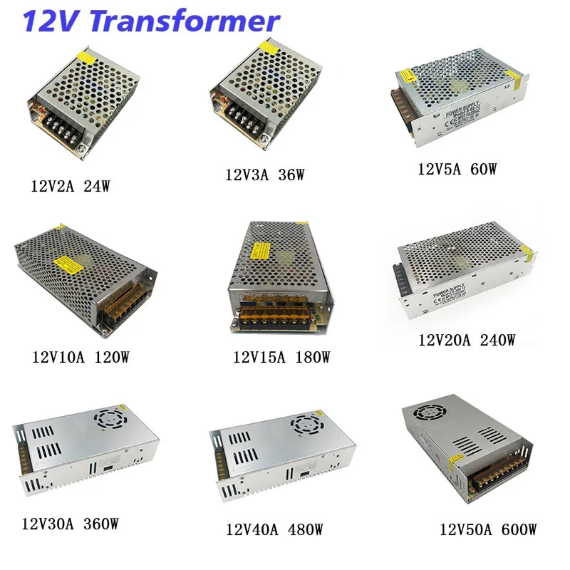 Switching Power Supply 220v 110v 12V 5V 24V Power Supply 5 12 24 36 V 1A 2A 3A 5A 6A 8A 10A 15A 20A Transformers For LED Driver