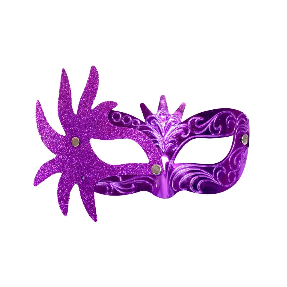 

Shining Masks Funny Halloween Carnival Ball Makeup Mask Performance Props Party Supplies for Purple