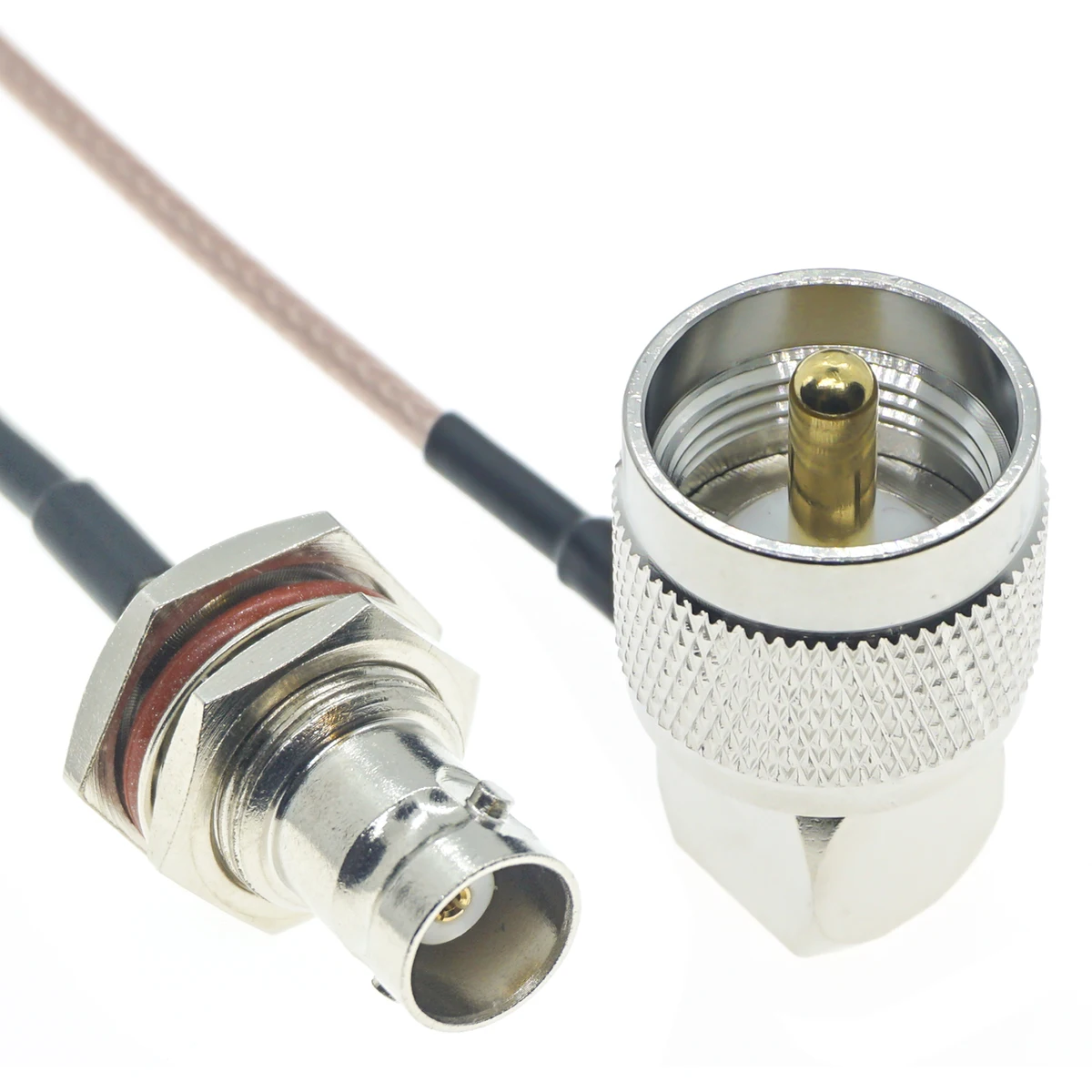 

RG316 Cable BNC Male Right Angle to UHF Male Right Angle PL259 Connector Coaxial Jumper RF Pigtail