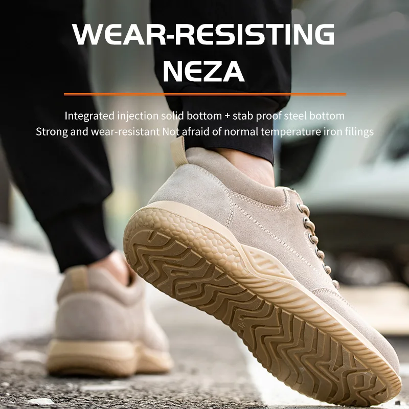 Scarpe antinfortunistiche da uomo per lavoro Sneakers sportive leggere dita in acciaio spedizione gratuita protezione Industria per i piedi originale