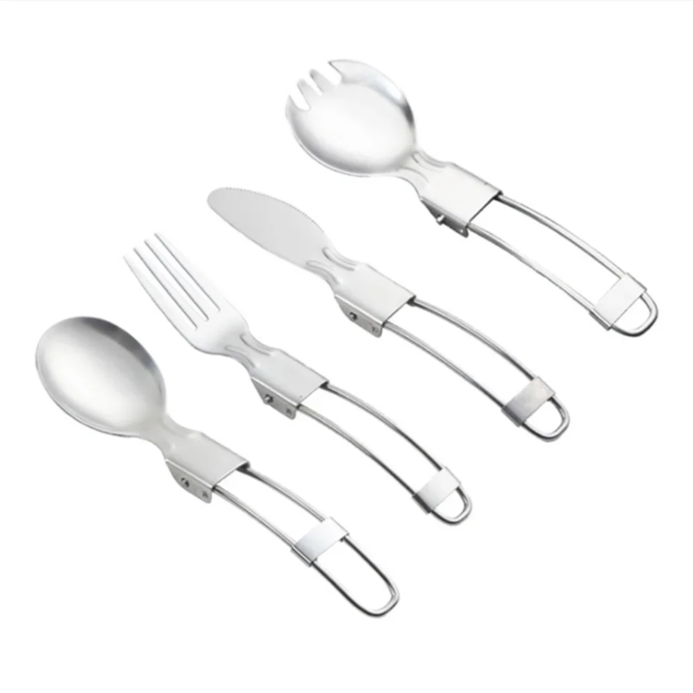 Spork Picnic Spoon Fork Foldable Traveling Camping Combo Picnic Camp Cutlery Outdoor Tableware Flatware Cutlery