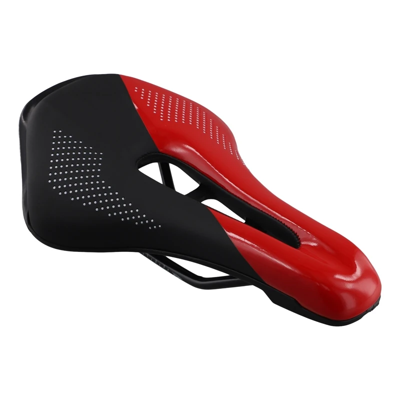 Ultralight Road Bike Saddle Short Nose Bicycle Seat PU Leather Hollow Prostatic Saddle Bicycle Parts