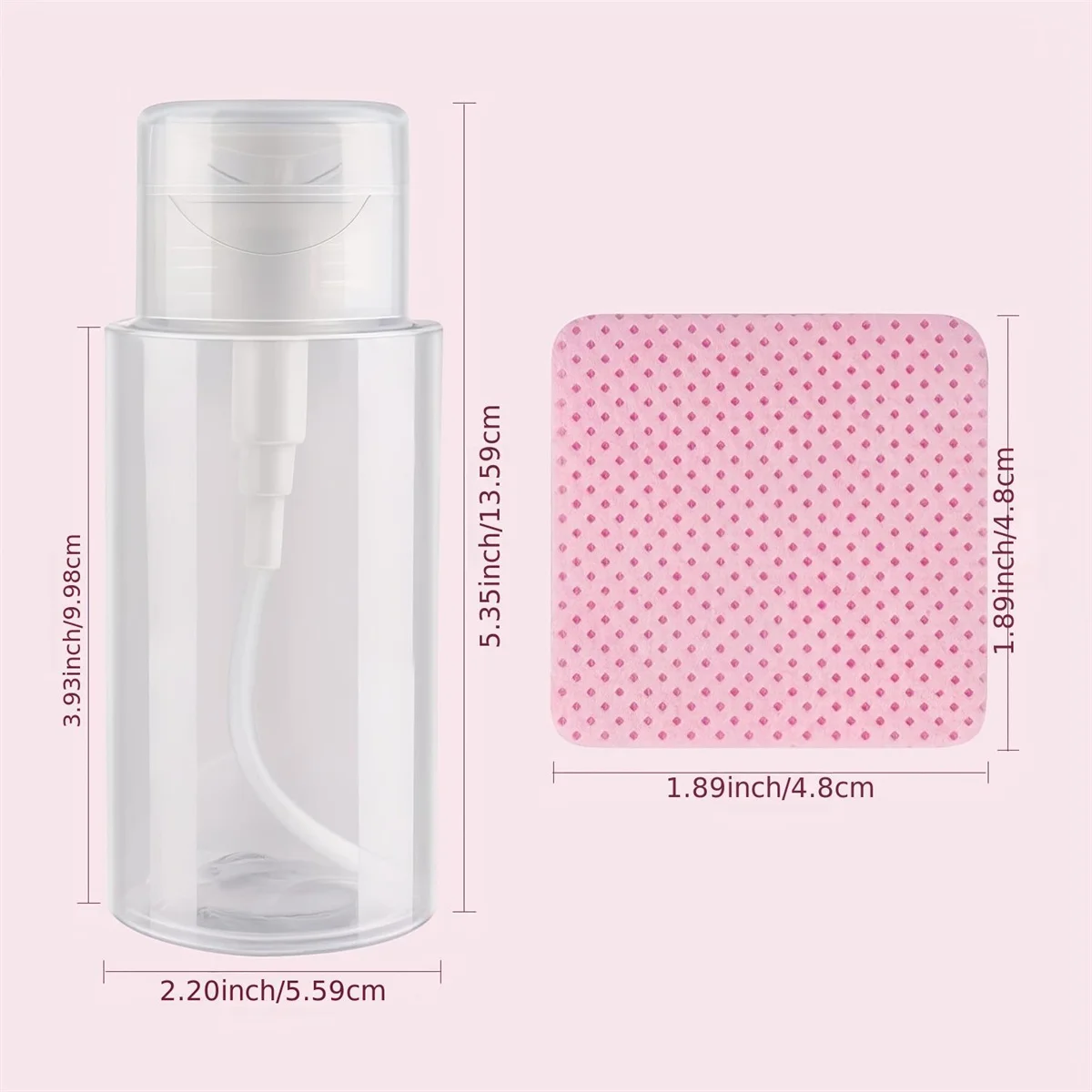 1080 قطعة مناديل أظافر وردية فائقة الامتصاص مع موزع مضخة - مثالية لوصلات الرموش والأظافر الأكريليك والتلميع