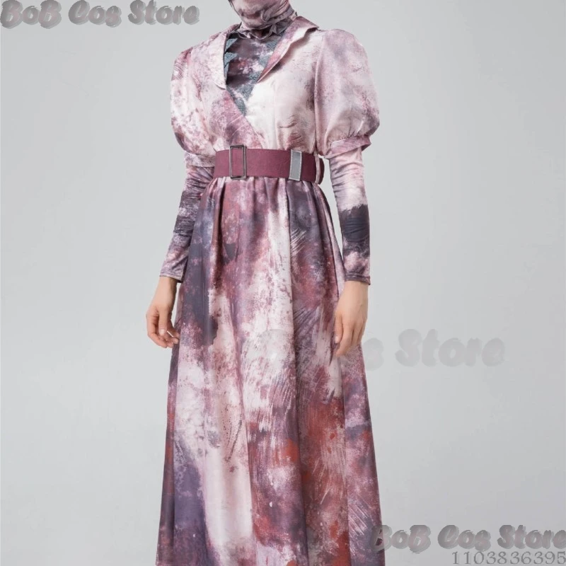 Robe de Sorcière Imprimée pour ixd'Halloween, Costume de Cosplay pour Adulte, Modules Effrayants, Seton, Vampire, Boucher, Jeu en plis, Trempé