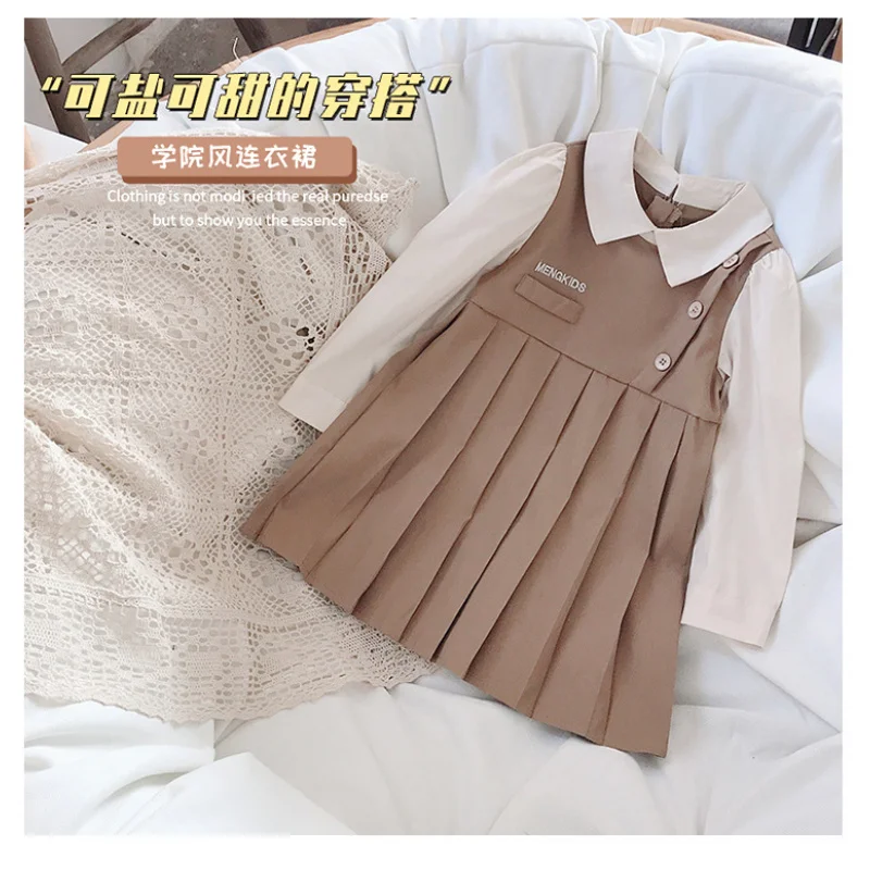 

Girls' Dress Spring New Fashionable Baby Girl College Style Princess Dress Children's Dress Wholesale