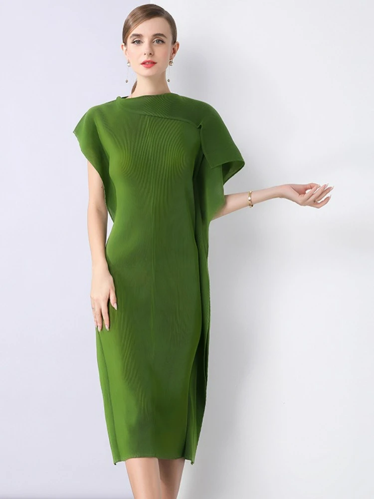 

Miyake High-end Temperament Pleated Dress Women's Spring and Summer New Niche Design Drape Loose Long Skirt