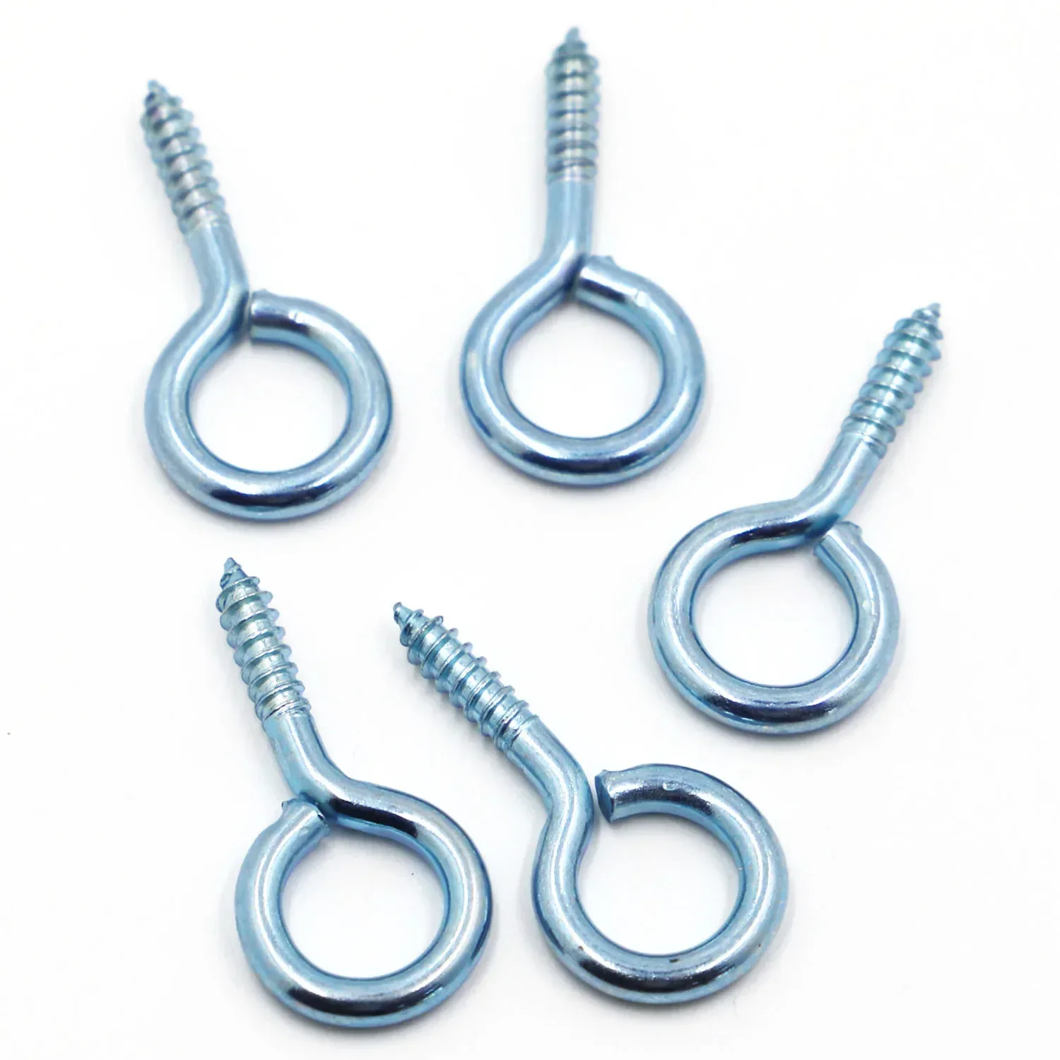 Blue Zinc Steel Eye Screw 0# 1# 2# 3# 4# 5# 6# 8# 10# 12# 14# Self-tapping Hook Screw DIY Accessories