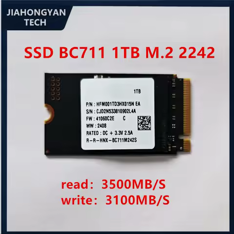 Original For SSD Hynix BC711 1T 2242 2230 M.2 NVME Solid State Drive PCIe 3.0 X 4 Laptop Desktop