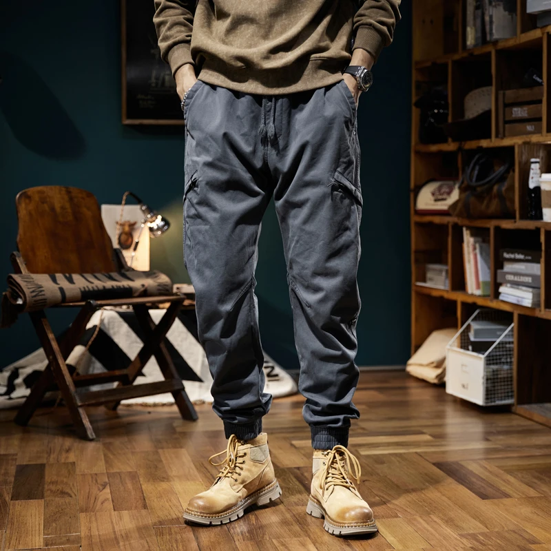

Мужские универсальные утепленные функциональные рабочие брюки для активного отдыха, спортивные длинные брюки в стиле ретро, повседневные свободные брюки