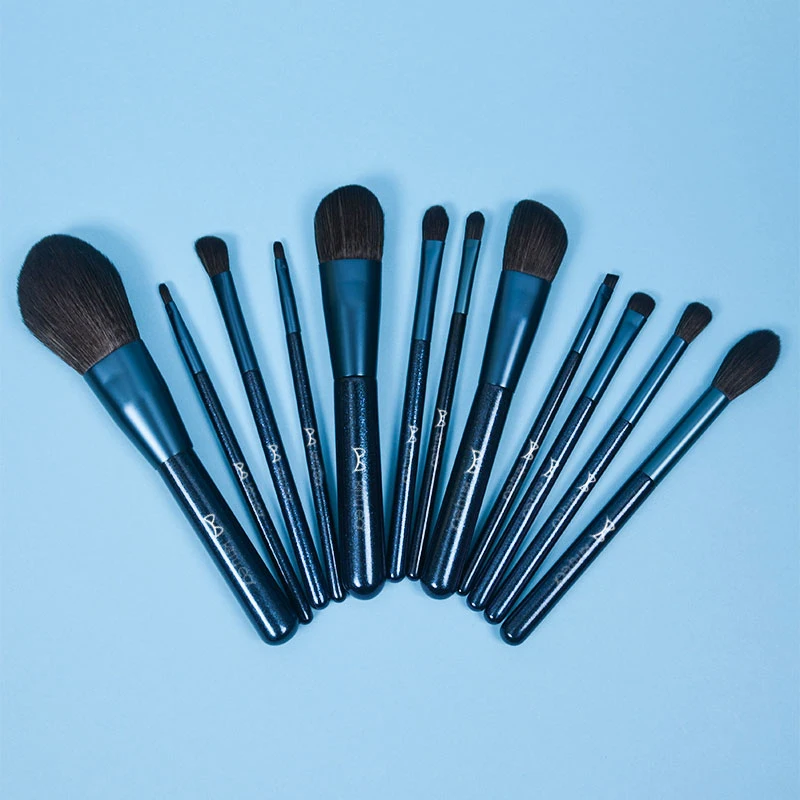 Ensemble de pinceaux de maquillage pour fond de teint, poudre, fard à barrage, pinceau Kabuki, outils de beauté, pinceaux cosmétiques, 12 pièces