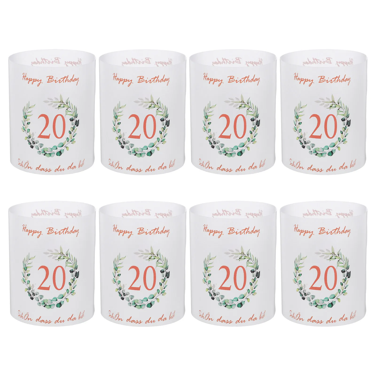 8Pcs Birthday Plastic Shades Cylinder Covers Windproof Decorative Covers for Party Use Plastic Cylinder Cover