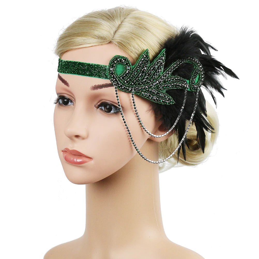 

Rhinestone Hair Headband Elastic Bridal Performance Hair Accessories European Style Stage Accessories Women