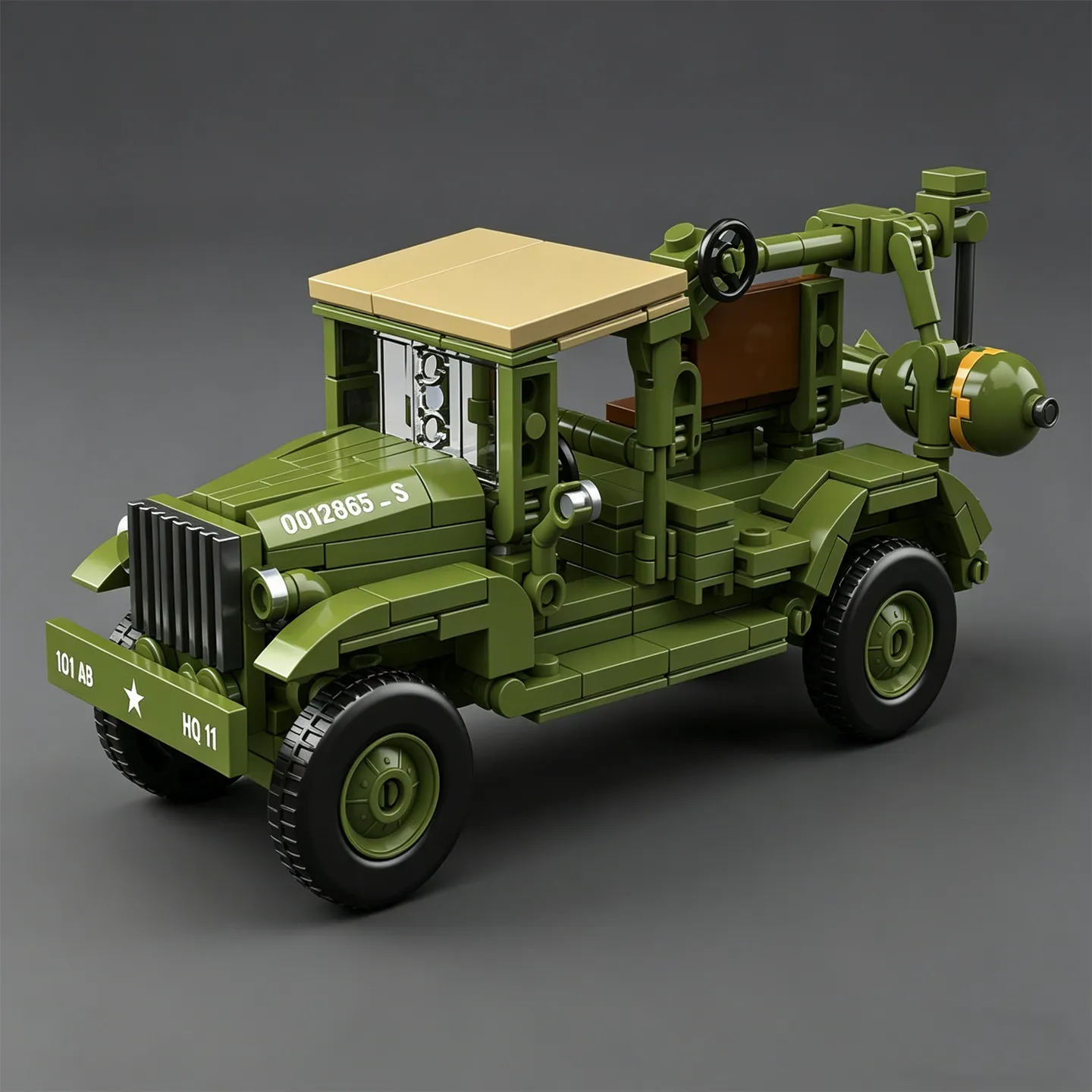 Kit de construction de modèle de canon M6 pour camion ; Transport de véhicules militaires ; Camions et chars jouets MOC
