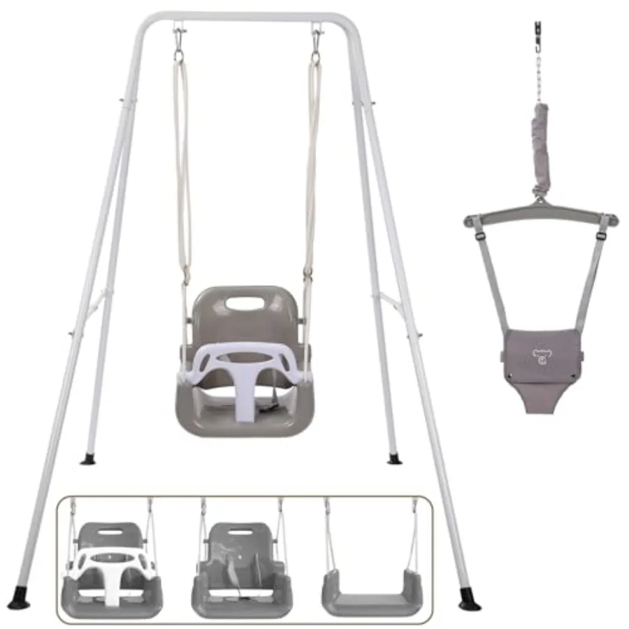 

Детские качели-прыгунки 2 в 1, для дома и улицы, легко собираются и хранятся, подходят для детей от 0 до 3 лет.