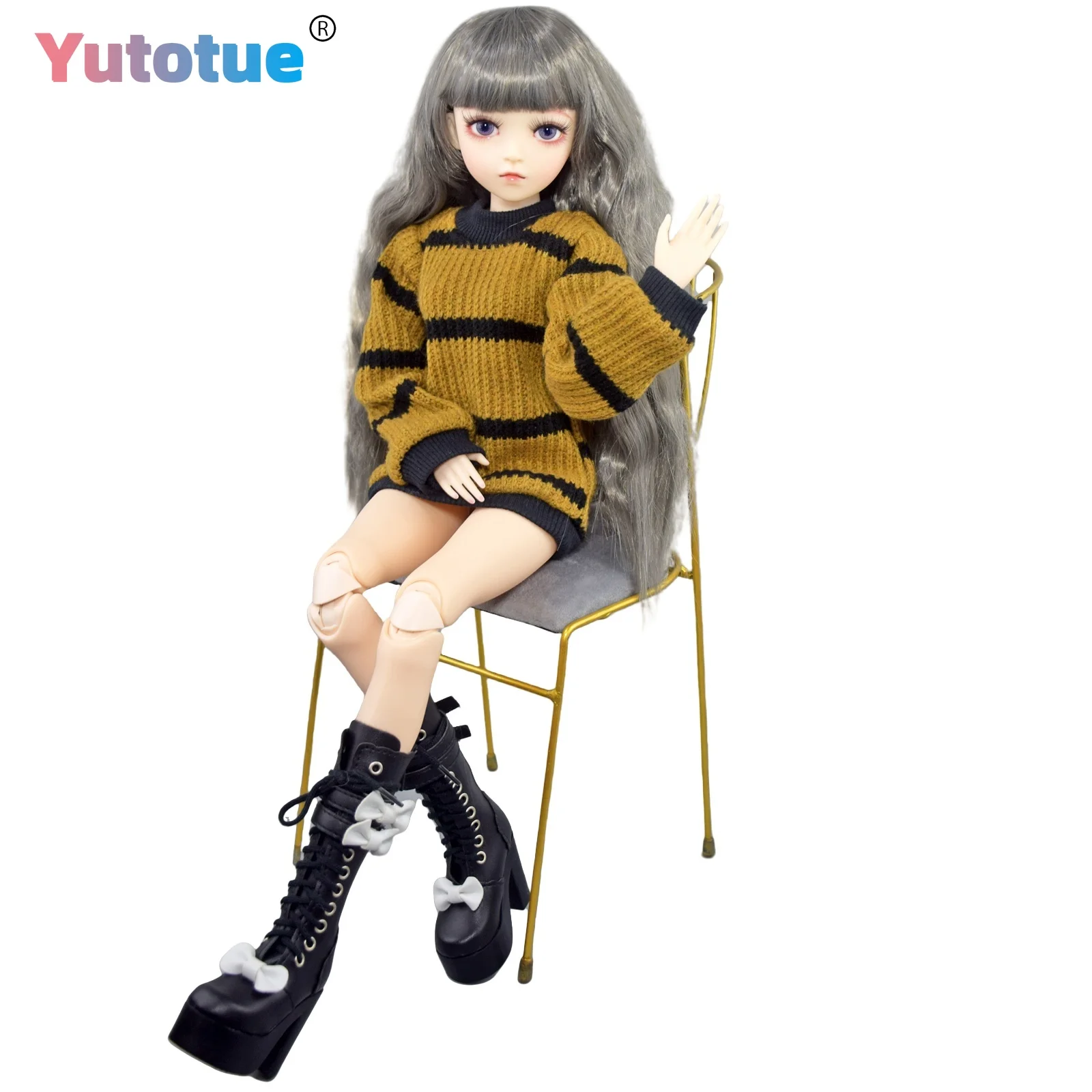 

YUTOTUE BJD кукла игрушка 24-дюймовая кукла для девочек с блестящими глазами съемная одежда обувь парик полный набор игрушек реалистичная