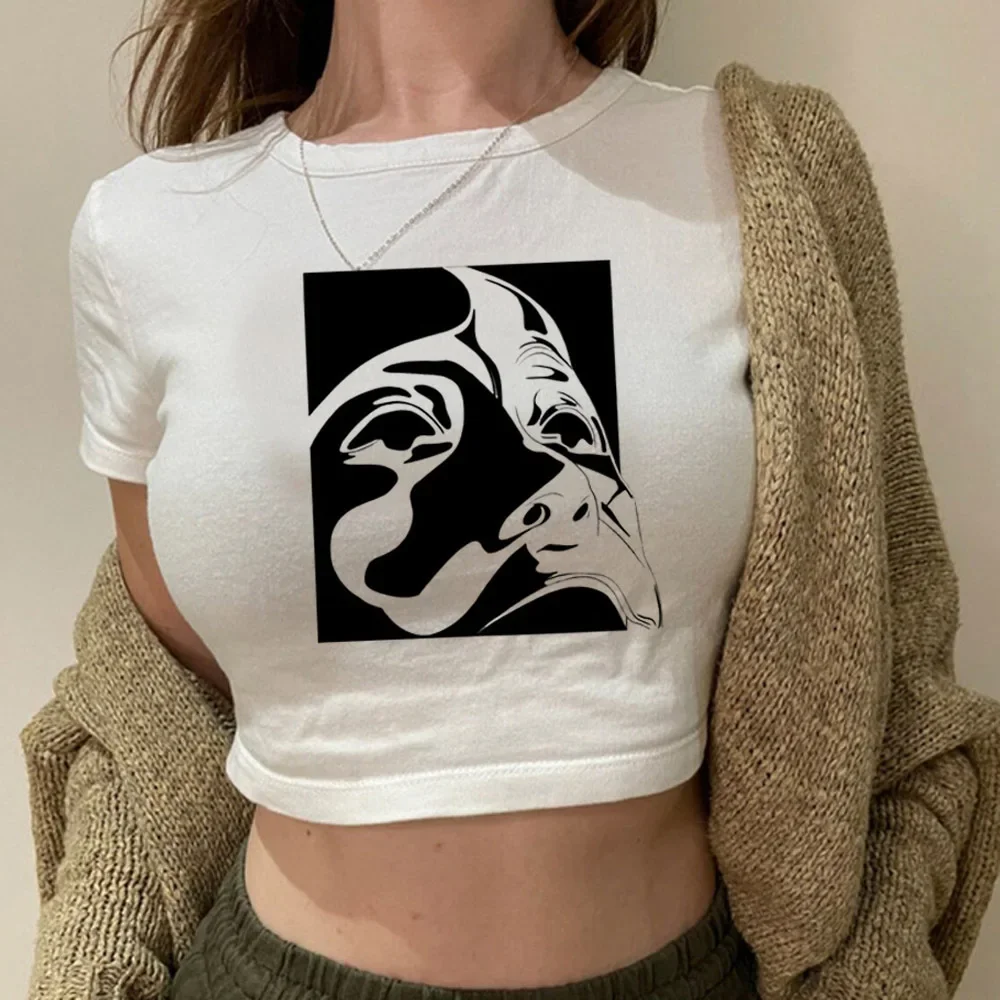 Weeknd Crop Topรัดตัวฤดูร้อนCropped Harajuku coquette Slim Fitน่ารักgyaru Vintage 2000Sผู้หญิงTees