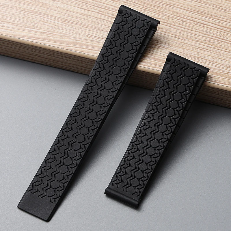 Silicone rubber Black watchband 22mm watch belt For TAG strap CARRER F1 for Heuer band butterfly buckle DRIVE TIMER Watch bands